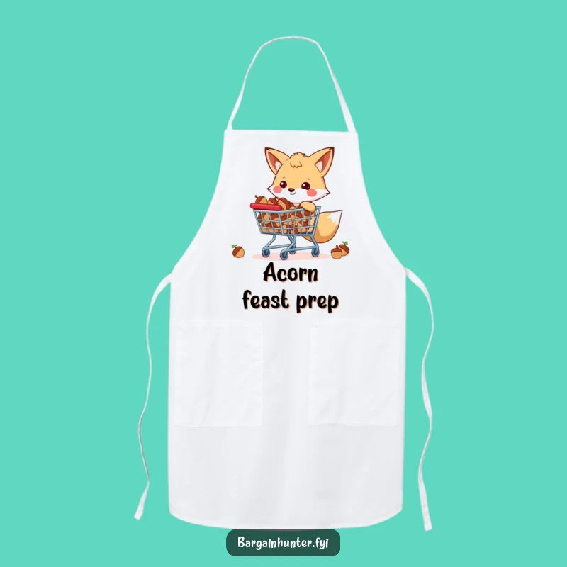 Funny Happy Fox Apron - Acorn Collector Chef's Style