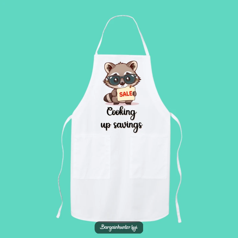 Funny Raccoon Spectacles Apron - Humorous Kitchen Accessory