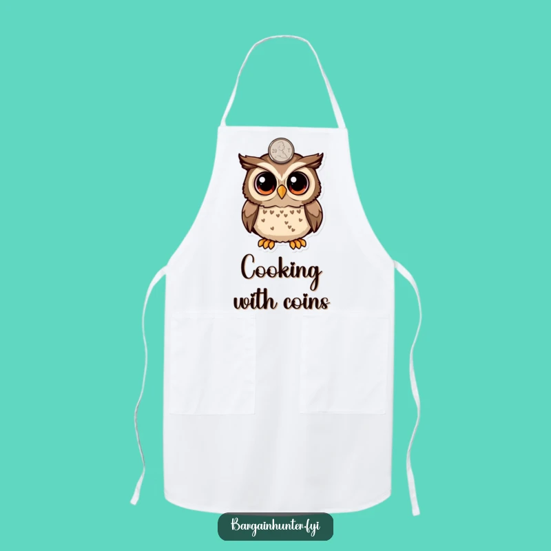 Funny Owl Penny Surprise Apron - Kitchen Luck & Humor Gift