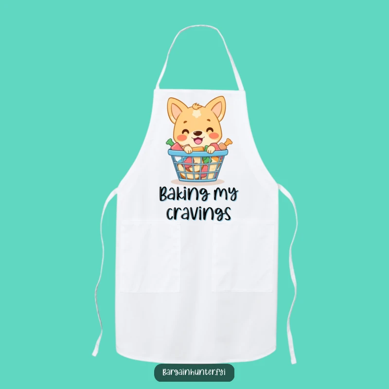 Funny Dog Treat Haul Apron: Smiling Pup Basket - Kitchen Companion