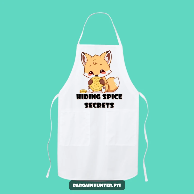 Funny Fox Cub Baker Apron: Cook with Playful Mischief