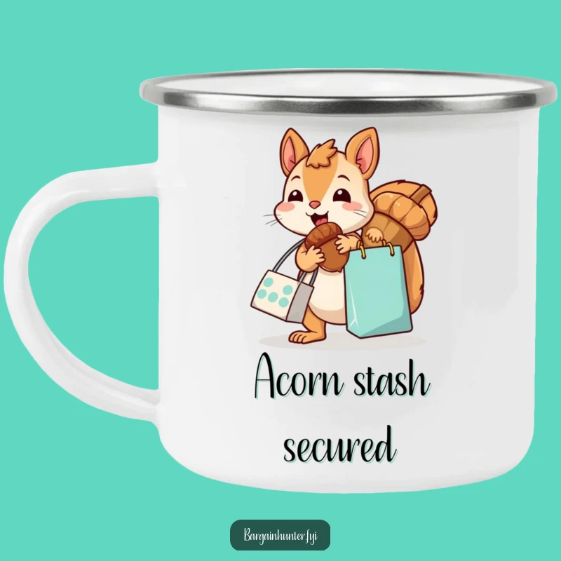 Funny Kawaii Squirrel Acorn Camping Mug - Humorous Outdoor Companion