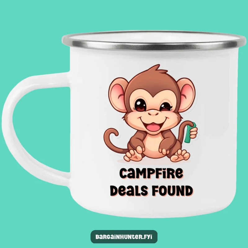 Funny Monkey Camping Mug: Adventure Fuel, A Bargain Hunter's Funny Gift!
