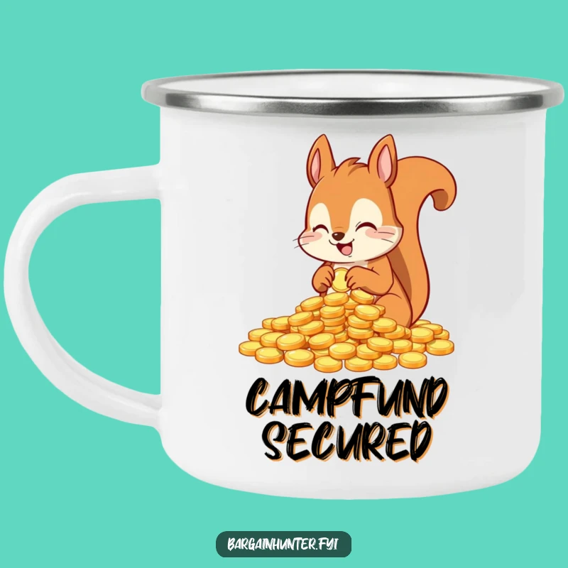 Funny Squirrel Coin Camping Mug - Hilarious Companion for Outdoor Investors