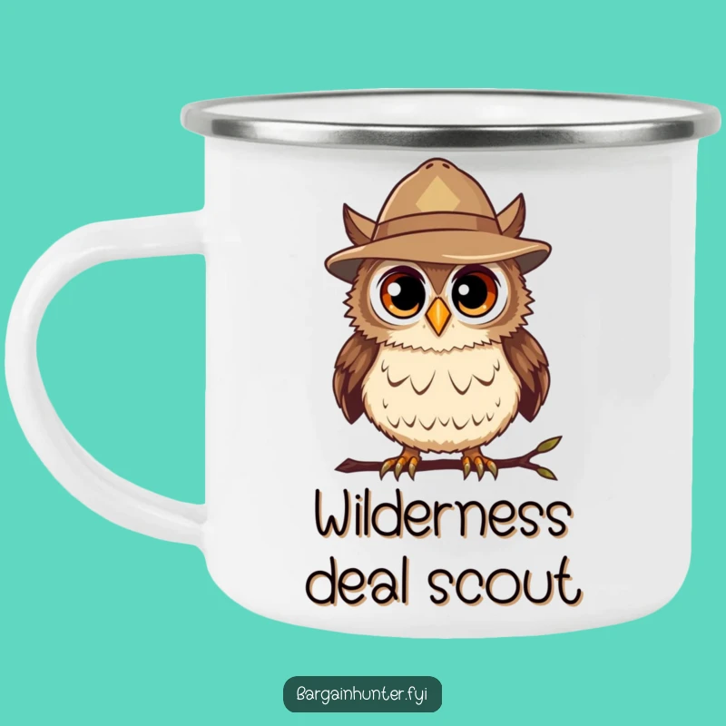Funny Bargain Hunter Owl Camping Mug: Deal Spotter, Durable & Hilarious Outdoor Gift