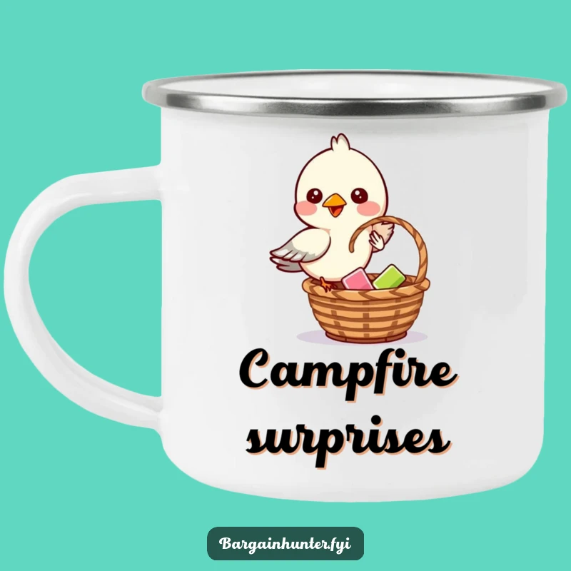 Funny Bird Mischief Camping Mug: Cheeky Flyer Dropping Item - Adventure Pranks