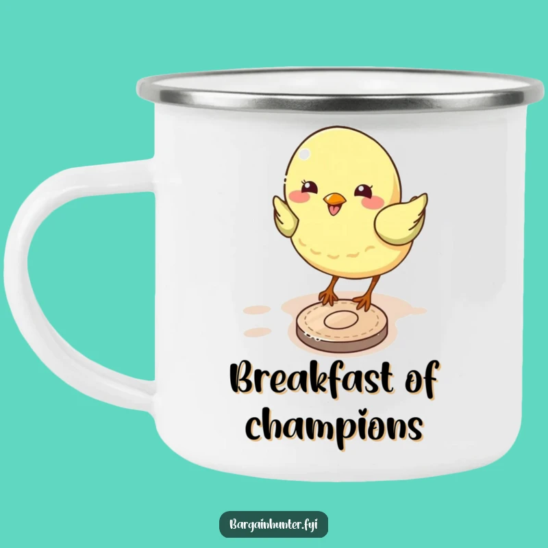 Funny Bird Pecking Coin Camping Mug: Your Lucky Outdoor Companion!