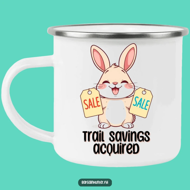 Funny Rabbit Camp Mug, Rugged Funny Gift for Outdoor Shoppers