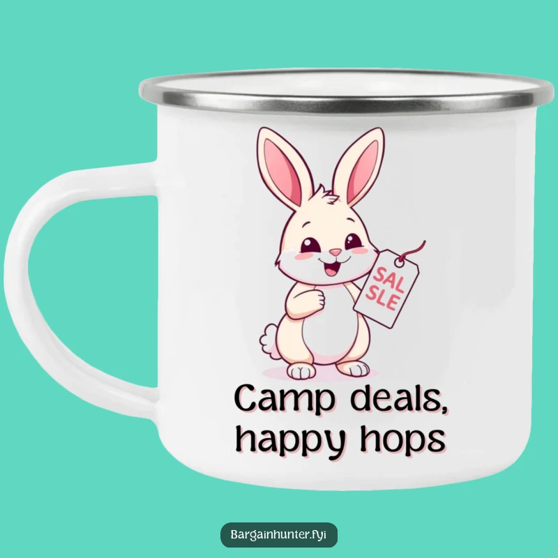 Funny Rabbit Camping Mug: Cheerful Explorer's Perfect Deal-Finding Gift