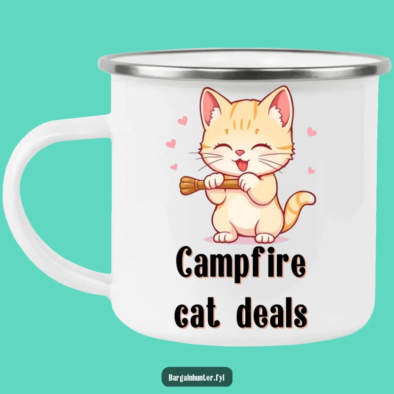 Funny Sweet Kitten Camping Mug: Discount Hunter, Durable & Hilarious Outdoor Gift