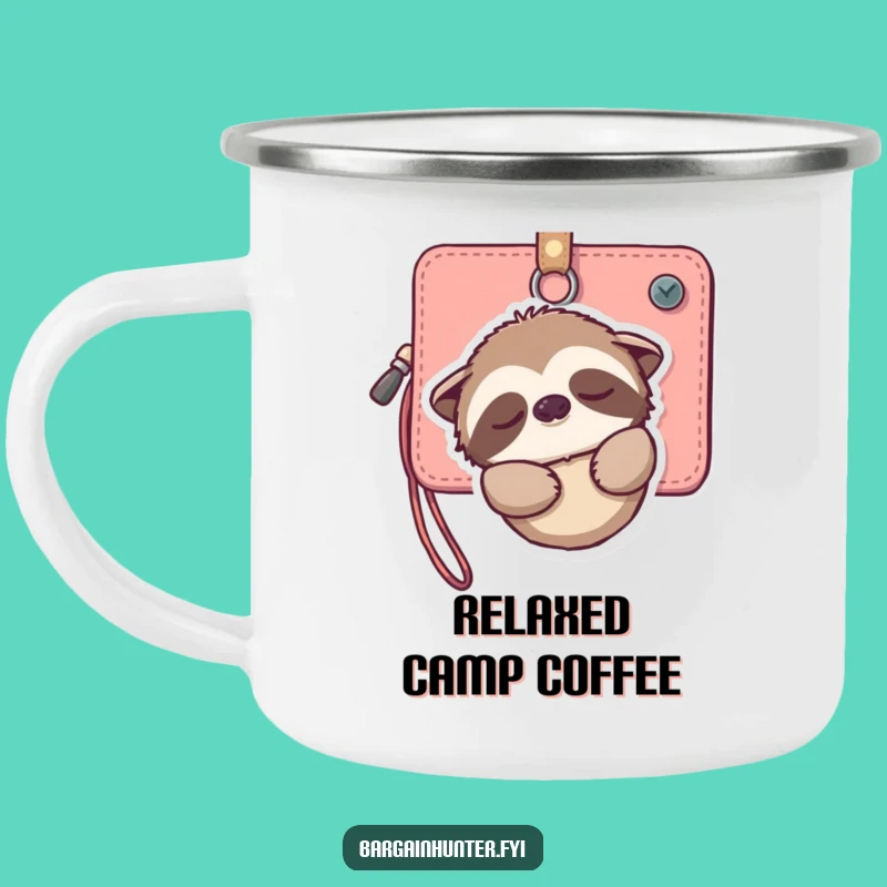 Funny Sloth Wallet Camping Mug: Gentle Relaxation for Outdoor Adventures