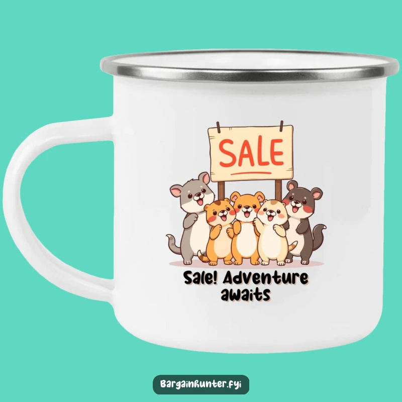 Funny Animals Sale Sign Camping Mug - Adventure Deals Funny Gift!