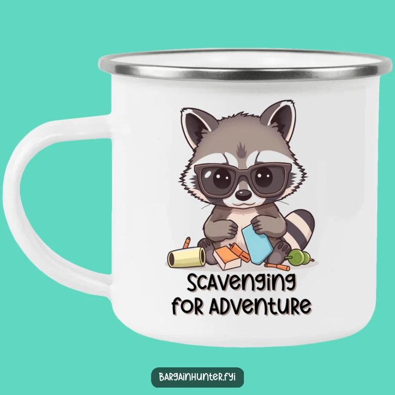 Funny Raccoon Camping Mug: Sift Through Nature Hilariously, a Great Gift