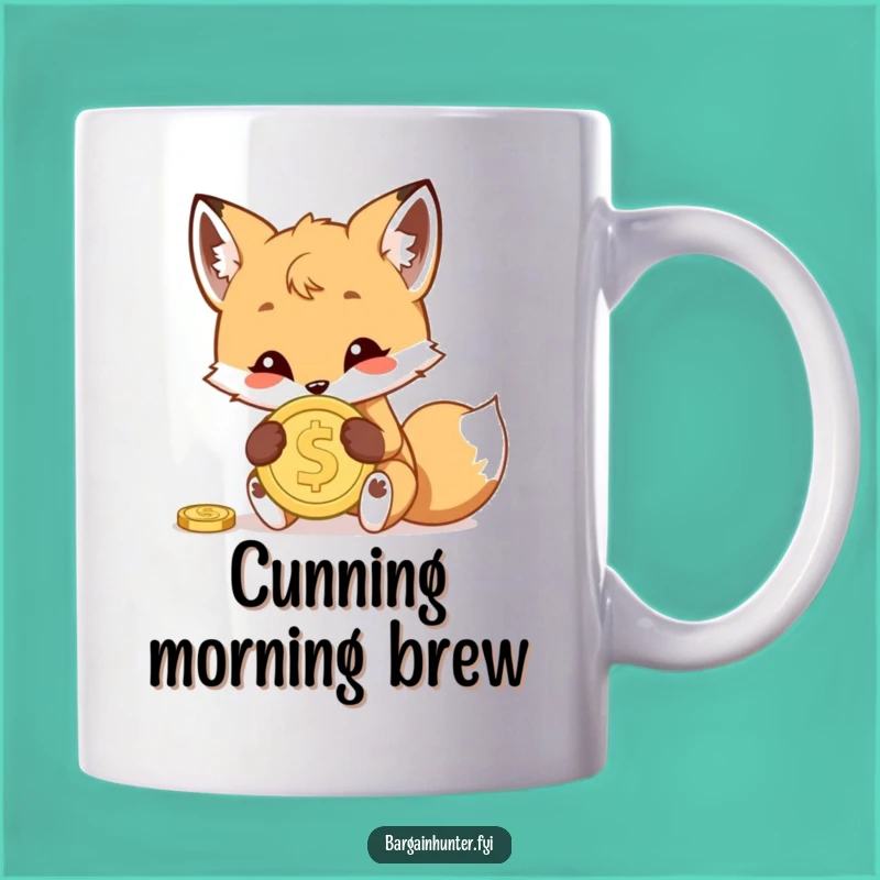 Funny Fox Cub Coin Mug: A Hilarious Gift for Mischief Lovers