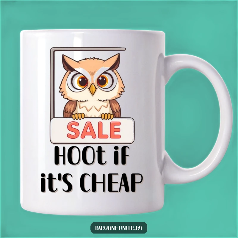 Funny Curious Owl Sale Mug - Hilarious Shopper's Delight for Coffee Lovers