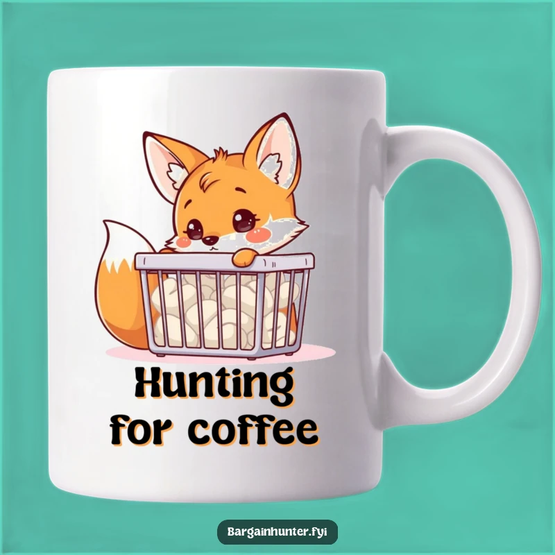 Funny Fox Bargain Hunter Mug: A Hilarious Gift for Savvy Shoppers