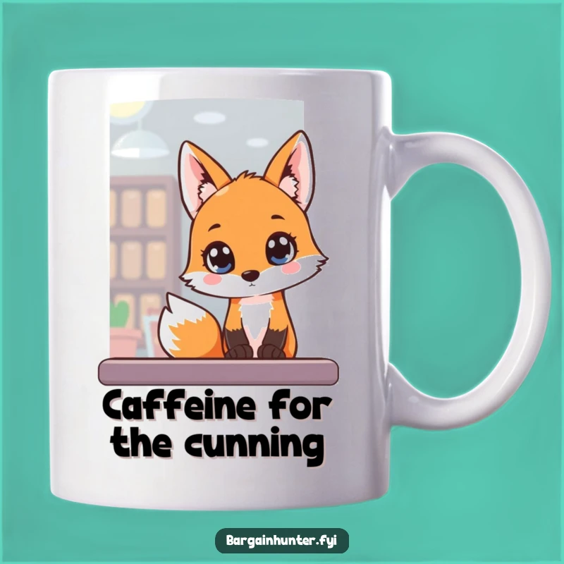 Funny Fox Window Shopper Mug, Unique Funny Gift for Curious Souls