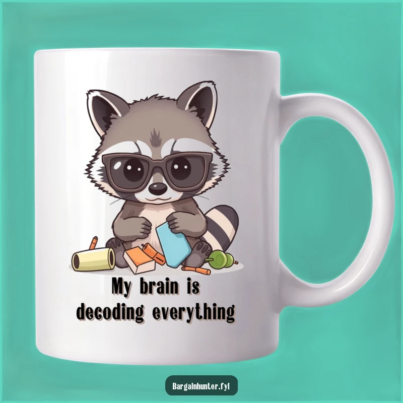 Funny Raccoon Sifting Glasses Mug: A Hilarious Gift for Curious Minds