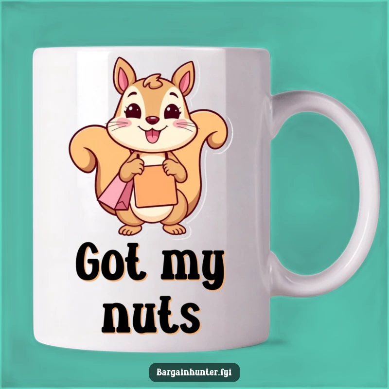 Funny Squirrel Shopping Mug: A Hilarious Gift for Shoppers and Animal Lovers