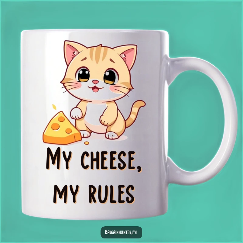 Funny Cat Cheese Snatcher Mug: Hilarious Gift for Cat Lovers with Wide Eyes