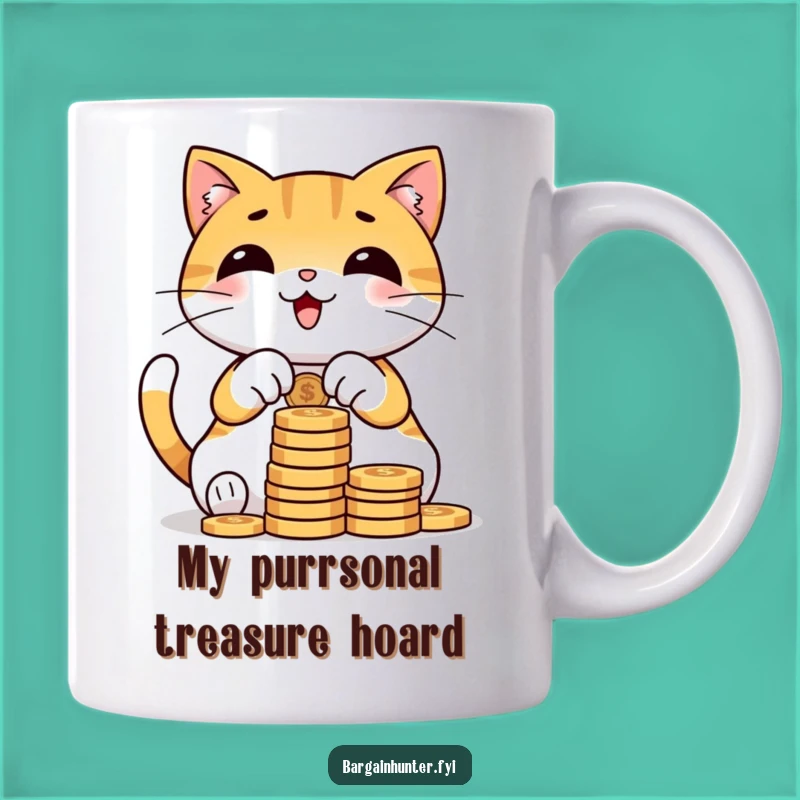 Funny Cat Counting Coins Mug: The Purrfectly Wealthy Gift for Cat Lovers