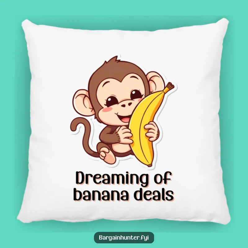 Cozy Funny Monkey Haggling Banana Pillow: Rest Your Head on a Good Deal