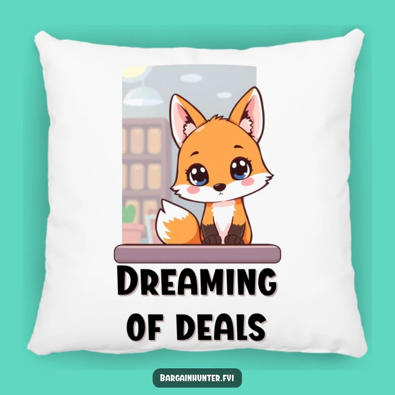 Funny Fox Accent Pillow, Cozy Funny Gift for Dreamers