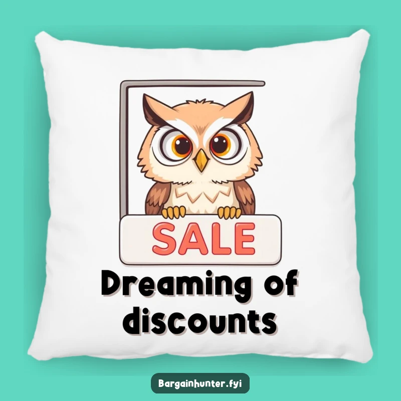 Funny Owl Sale Pillow - Cozy & Humorous Accent for Your Home