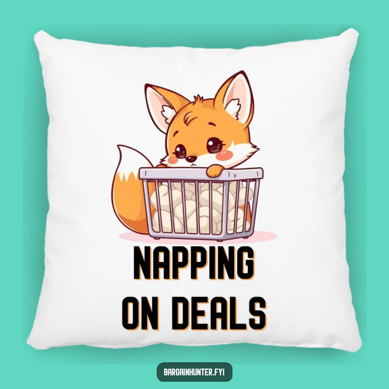 Funny Fox Bargain Bin Pillow: Add Comfy Curiosity to Your Space