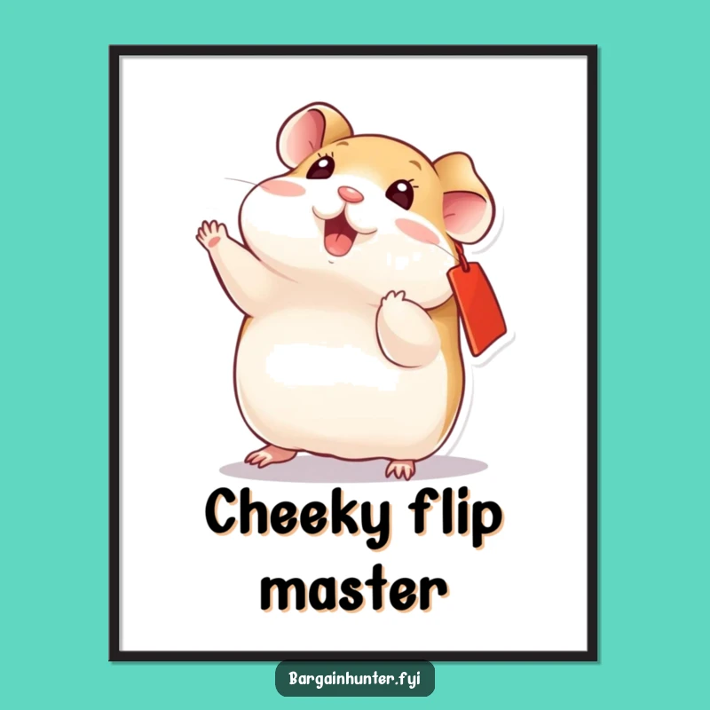 Funny Playful Hamster Digital Art - Flipping Acrobat Instant Energy