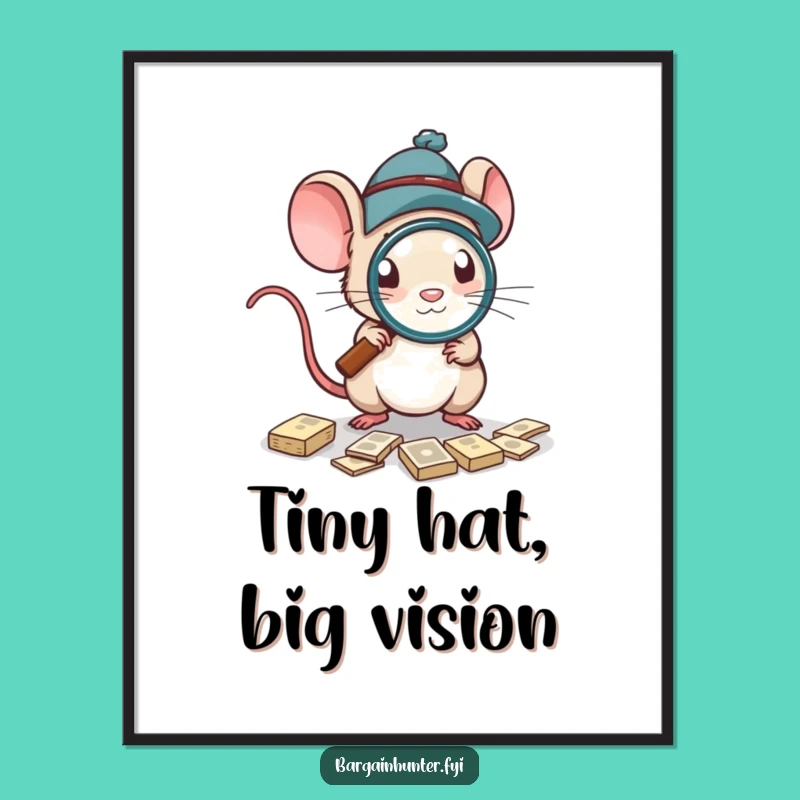 Funny Mouse Digital Art, Instant Detail Funny Gift