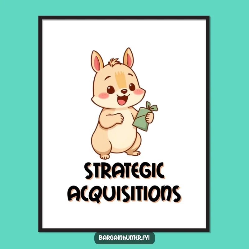 Funny Squirrel Digital Art: Happy Rodent Trading Print for Instant Fun