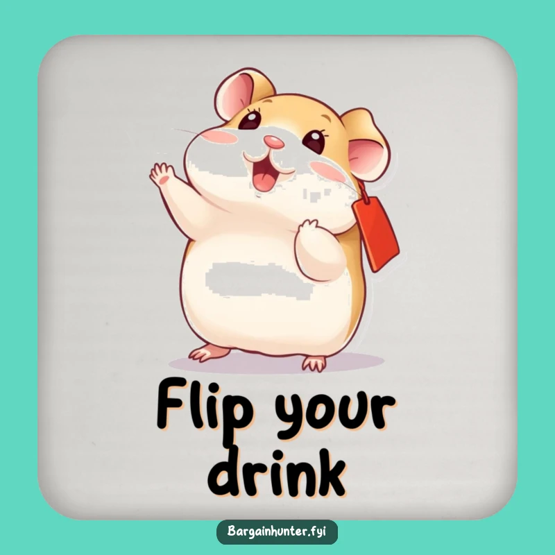 Funny Playful Hamster Coaster - Acrobat Flip Charm