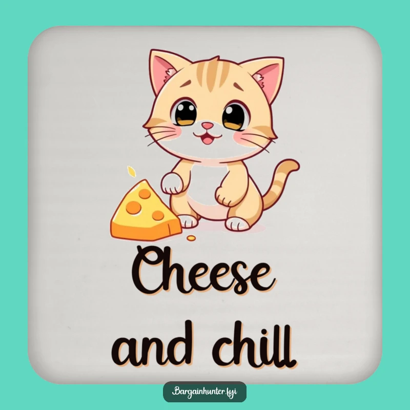 Funny Cat Cheese Snatcher Coaster: Hilarious Protection for Surfaces, Perfect Gift
