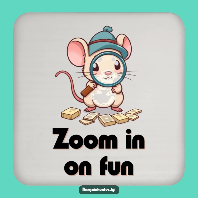 Funny Mouse Coaster Set, Protect Surfaces Funny Gift