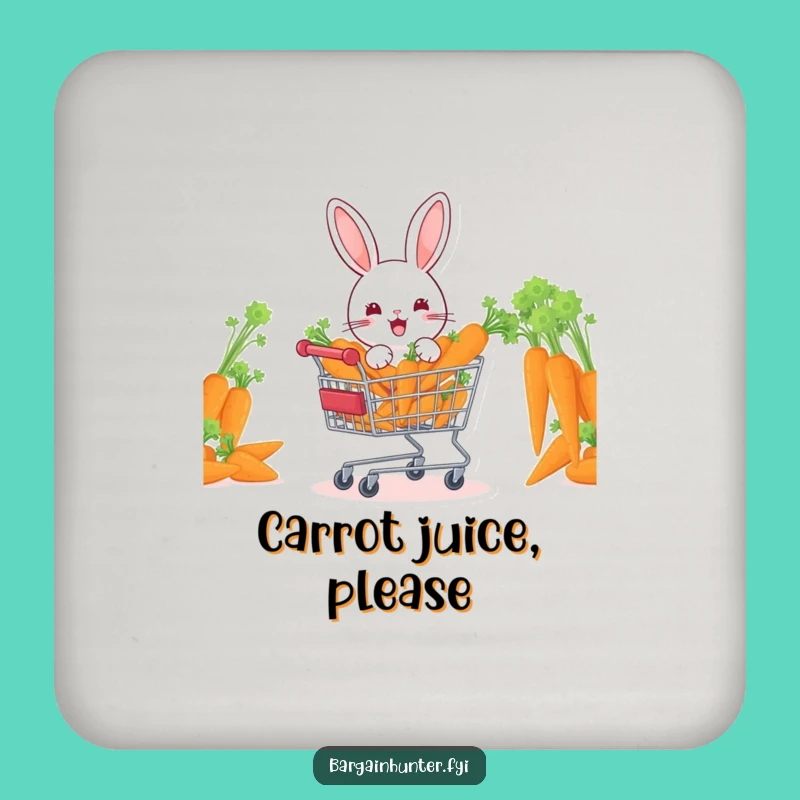 Funny Rabbit Garden Coasters, Protect Surfaces with Humor, Perfect Gift Set