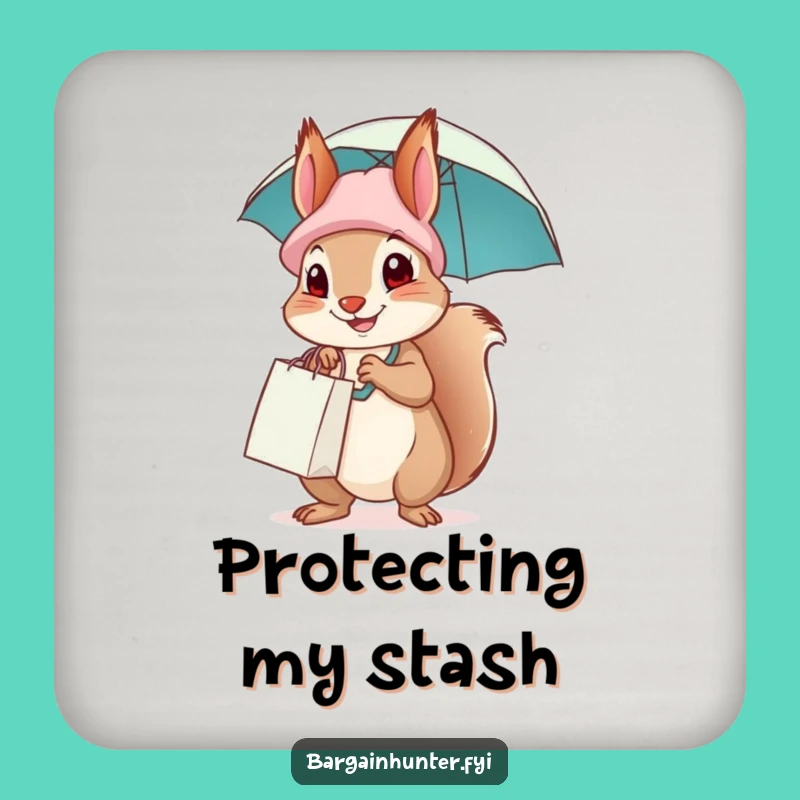 Funny Squirrel Party Coasters, Protect Surfaces with Humor, Perfect Gift Set