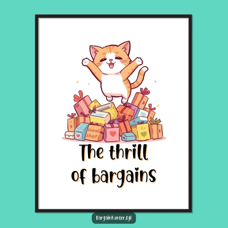 Funny Cat Sale Poster, Whimsical Wall Art, Hilarious Gift for Decor