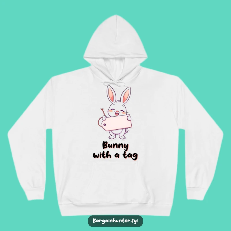 Funny Enthusiastic Bunny Hoodie: Cozy Giant Tag, Ultimate Comfort & Humor Gift