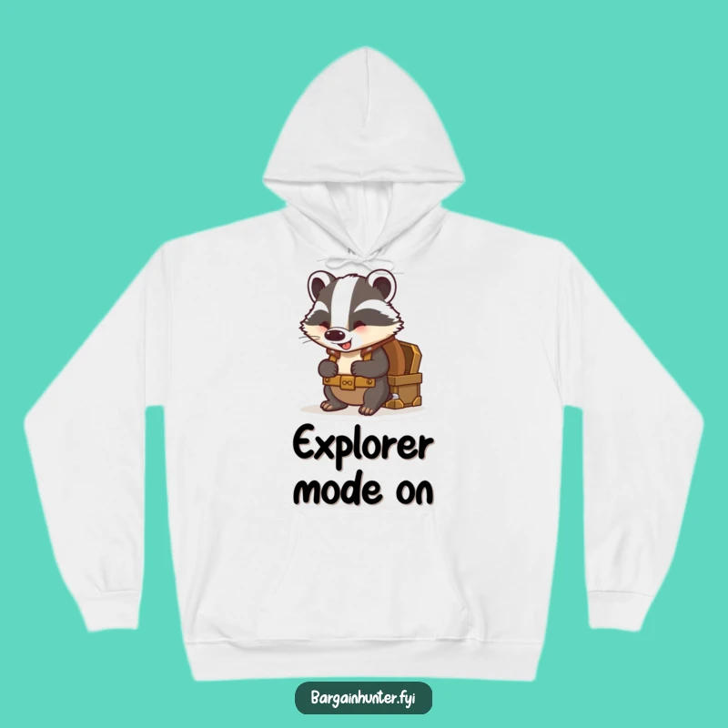 Funny Badger Treasure Hoodie - Cozy Humorous Gift for Explorers