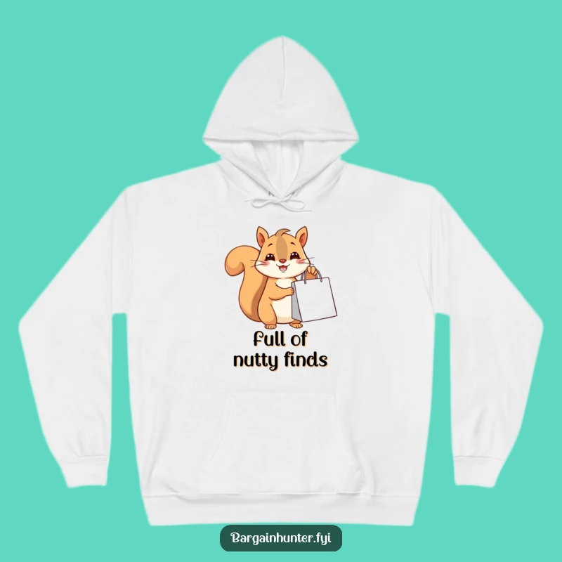 Funny Squirrel Shopper Hoodie: Cozy Cute Animal Lover Gift!