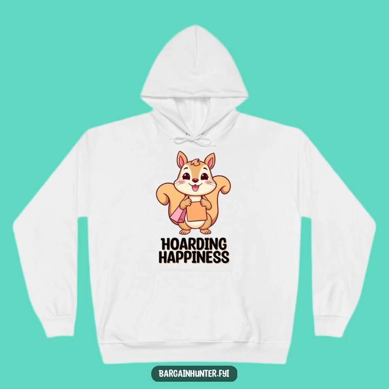 Funny Squirrel Shopping Hoodie: Cozy Up with Your Favorite Retail Buddy