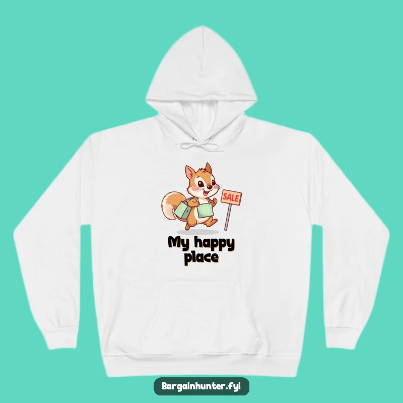 Funny Squirrel Sale Hoodie - Cozy Humorous Gift for Avid Shoppers