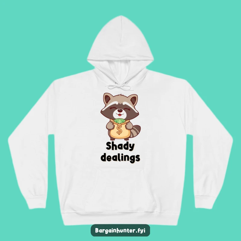 Cozy Funny Winking Raccoon Money Bag Hoodie: Warmth Meets Hilarious Financial Flair!