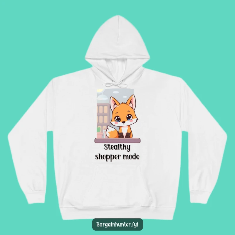 Funny Fox Cozy Hoodie, Warm Funny Gift for the Watchful