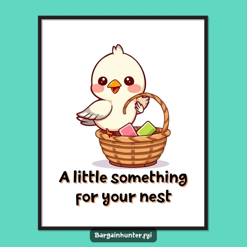 Free Printable Wall Art: Funny Mischievous Bird, Humorous Downloadable Decor