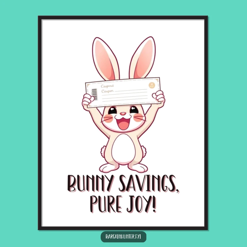 Free Printable Bunny Wall Art - Funny Coupon Lover Downloadable Decor!