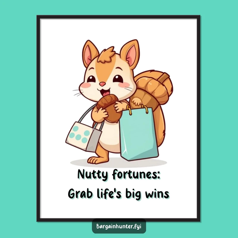 Free Printable Squirrel Wall Art: Funny Kawaii Downloadable Decor for Nature Lovers