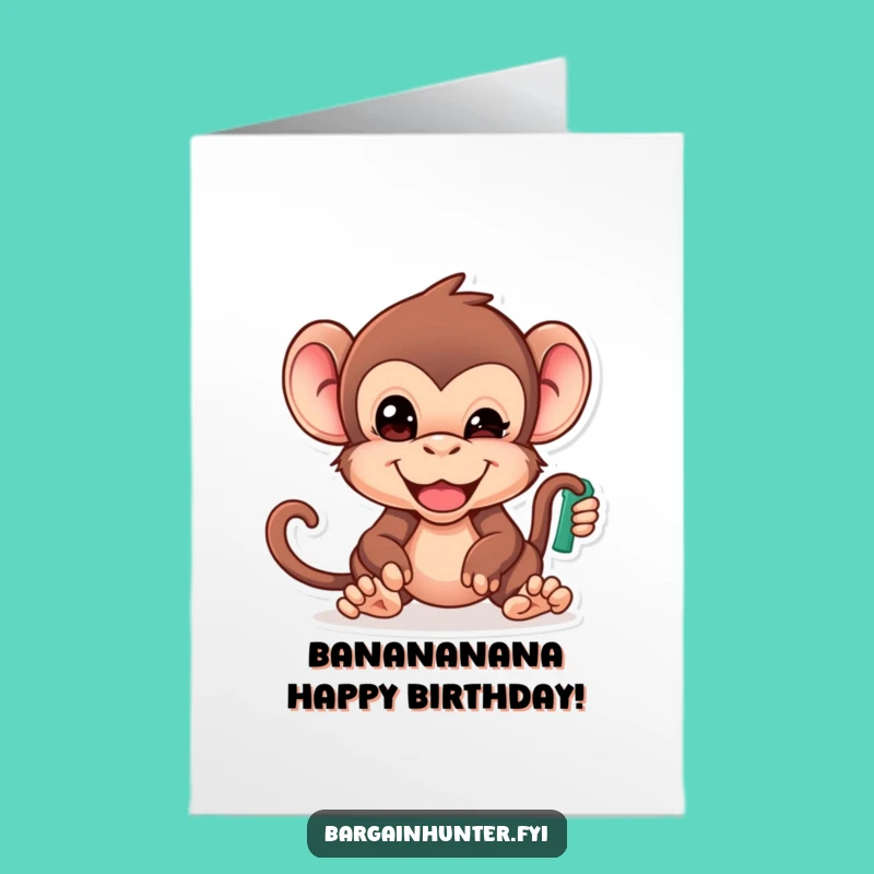 Free Printable Cheeky Monkey Funny Birthday Card - Hilarious Downloadable Gift