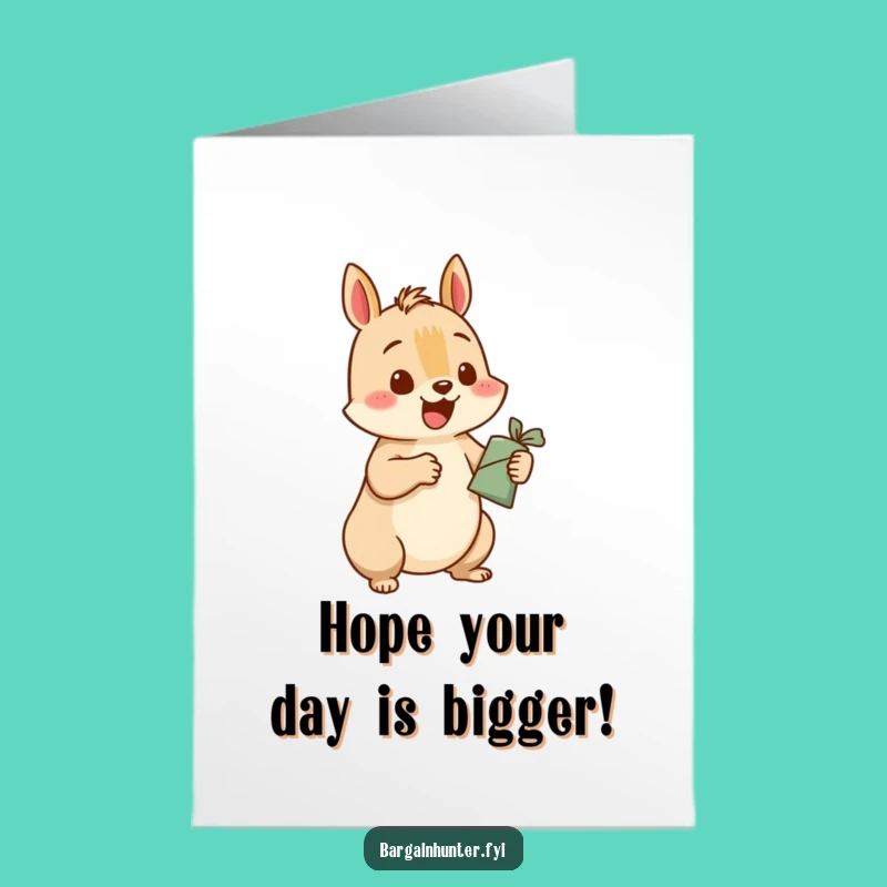 Free Printable Birthday Card: Excited Squirrel Trading Up For Fun, Downloadable Gift